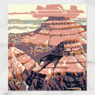 Vintage Grand Canyon National Park WPA Poster Art Envelope Liner
