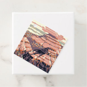 Vintage Grand Canyon National Park WPA Poster Art Favor Tags