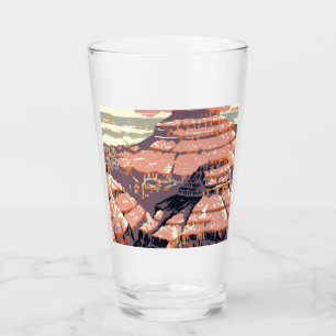 Vintage Grand Canyon National Park WPA Poster Art Glass