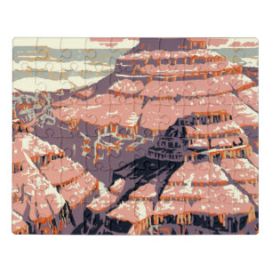 Vintage Grand Canyon National Park WPA Poster Art  Jigsaw Puzzle
