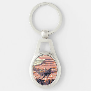 Vintage Grand Canyon National Park WPA Poster Art Keychain