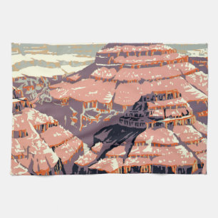 Vintage Grand Canyon National Park WPA Poster Art Kitchen Towel