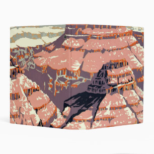 Vintage Grand Canyon National Park WPA Poster Art Mini Binder