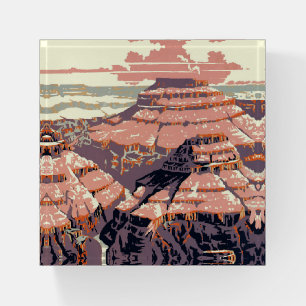 Vintage Grand Canyon National Park WPA Poster Art  Paperweight