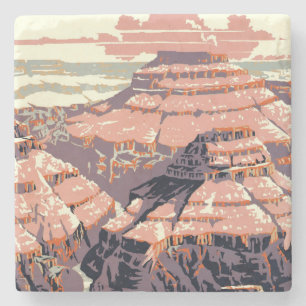 Vintage Grand Canyon National Park WPA Poster Art Stone Coaster
