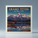  Vintage Grand Teton National Park Ceramic Tile
