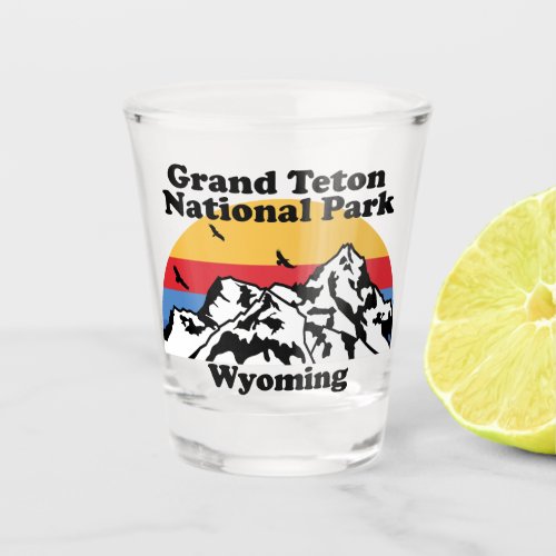 Vintage Grand Teton National Park  Shot Glass