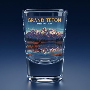 Vintage Grand Teton National Park Shot Glass