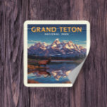  Vintage Grand Teton National Park Square Sticker