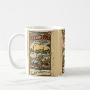 Vintage Grand Tour Across Europe Victorian Travel Coffee Mug