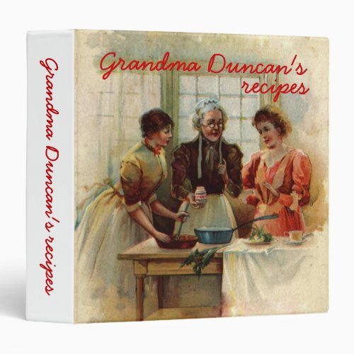 Vintage Grandmas recipes binders