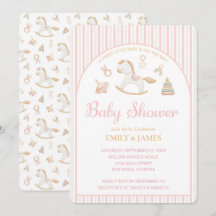 Vintage Grandmillennial Rocking Horse Baby Shower
