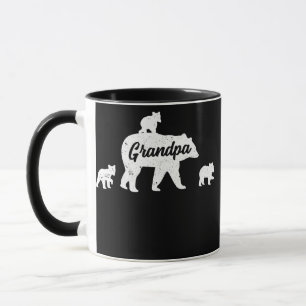 Vintage Grandpa Bear 3 Cubs Mug