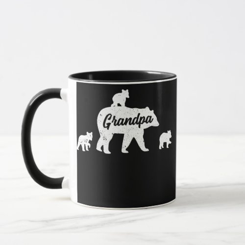 Vintage Grandpa Bear 3 Cubs  Mug