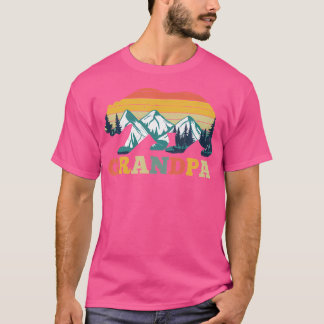 Vintage Grandpa Bear Camper Camping Mountain Fathe T-Shirt