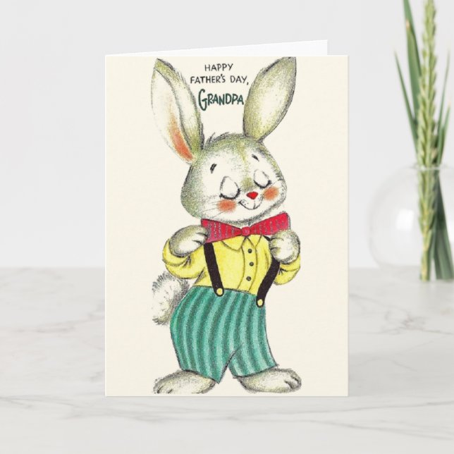 Vintage Grandpa Father's Day Greeting Card (Front)