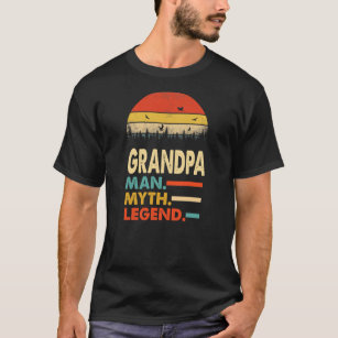 Vintage Grandpa Legend Funny Grandpa Man Myth T-Shirt
