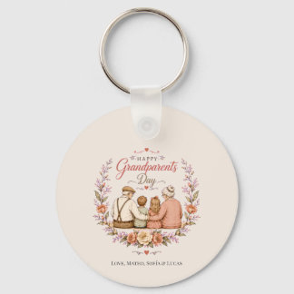 Vintage Grandparents Day Classic Keychain