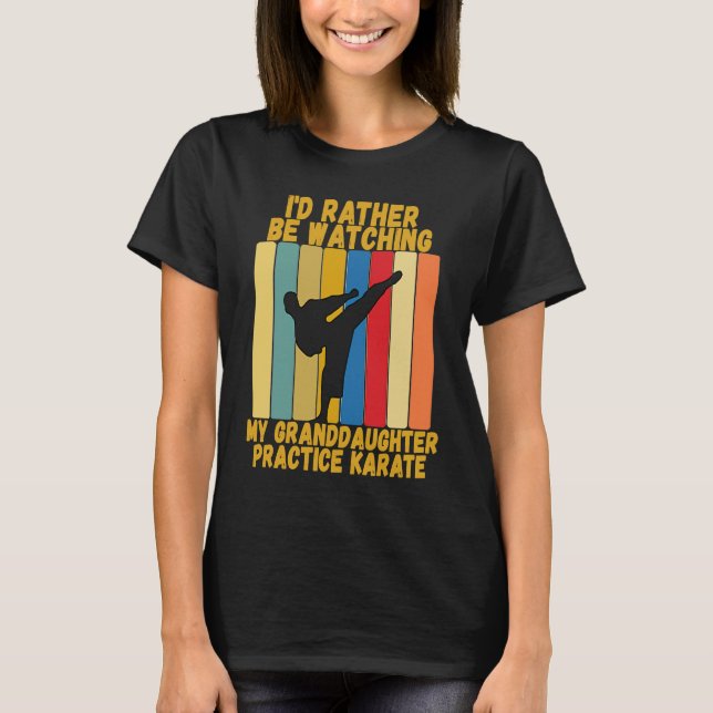 Vintage Grandparents Rather Watch Granddaughter Ka T-Shirt (Front)