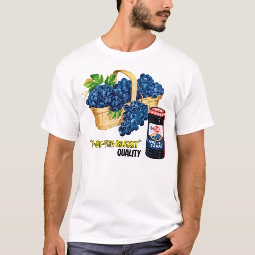 Vintage Grape Jelly and Basket of Grapes T_Shirt