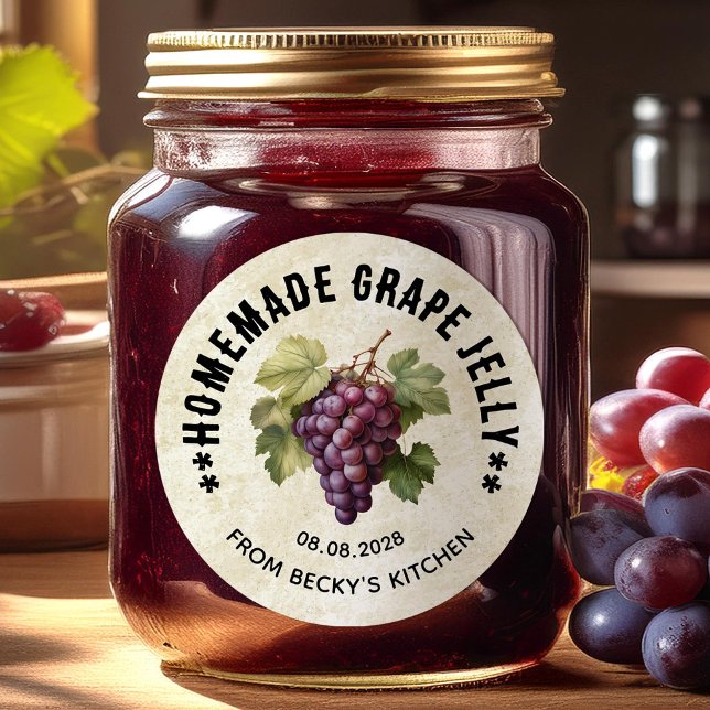 Vintage Grape jelly for Homemade Canning Labels (Creator Uploaded)
