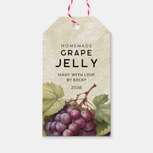 Vintage grape jelly Pantry Labels with red grapes