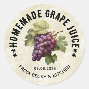 Vintage Grape Juice for Homemade canning Labels