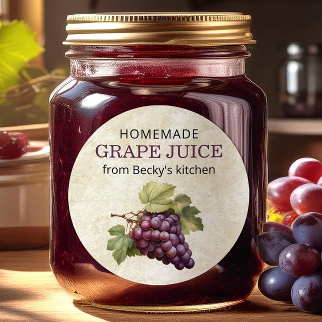 Vintage grape juice homemade canning label (Creator Uploaded)