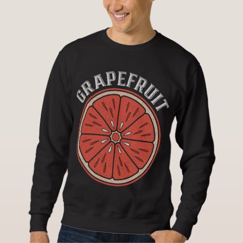 Vintage Grapefruit Slice Citrus Fruit Vegan Grapef Sweatshirt