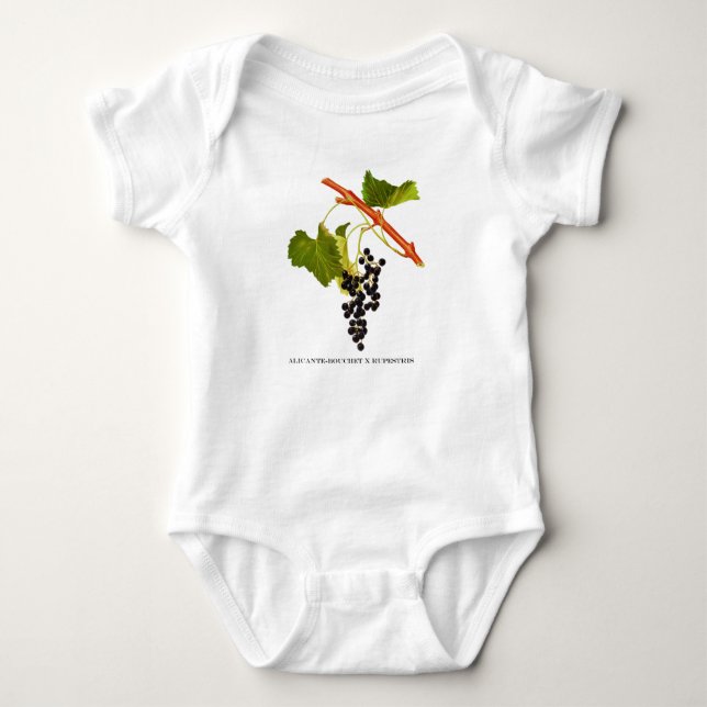 Vintage grapes baby baby bodysuit (Front)