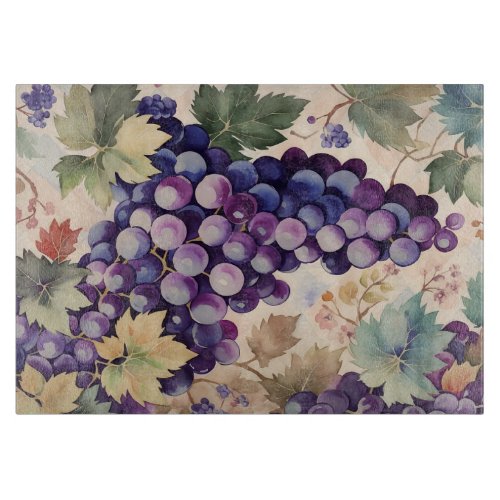 Vintage Grapes Cutting Board