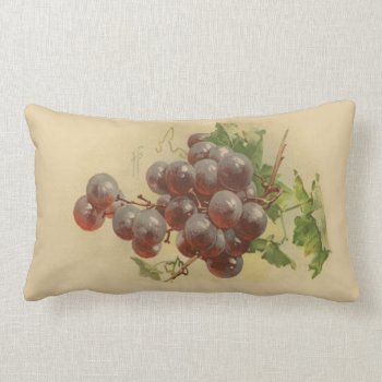 Vintage Grapes Lumbar Pillow by Past_Impressions at Zazzle