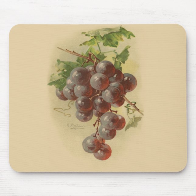 Vintage grapes mouse pad (Front)