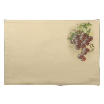Vintage Grapes Placemat by Past_Impressions at Zazzle