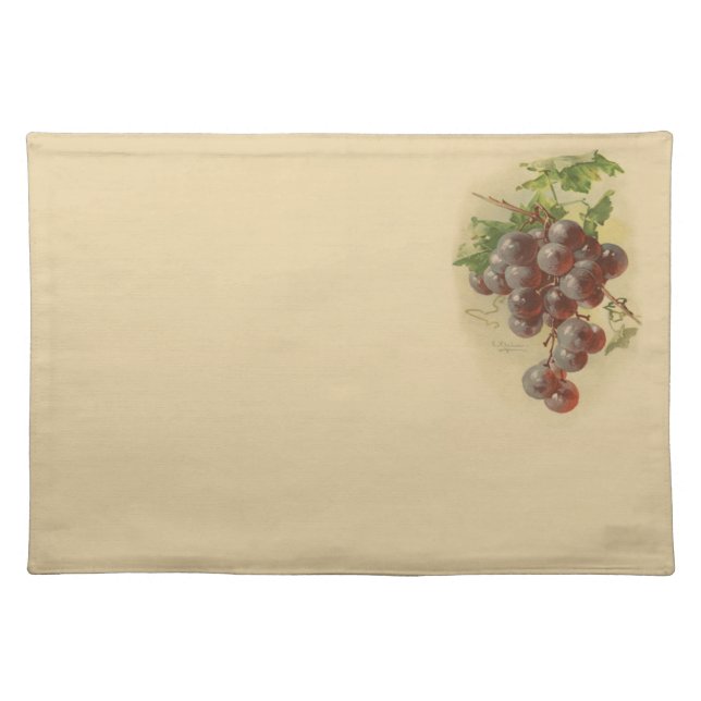 Vintage grapes placemat (Front)