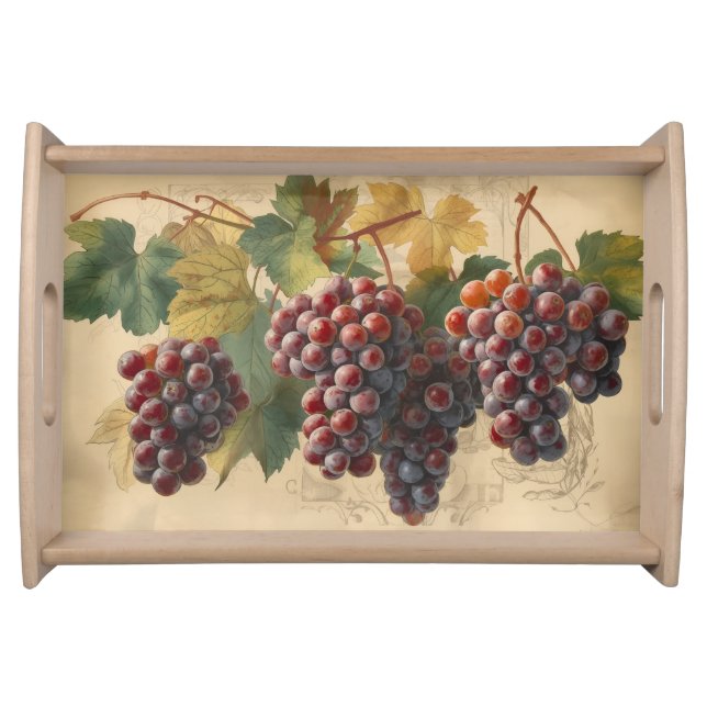 Vintage Grapes Serving Tray (Front)