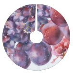 Vintage Grapes Watercolor Autumn Card Brushed Polyester Tree Skirt
