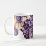 Vintage Grapes Watercolor Autumn Card Coffee Mug