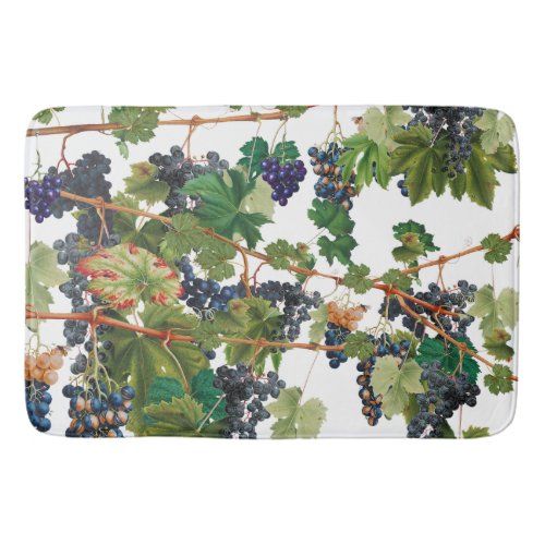 Vintage grapevine illustration  bath mat
