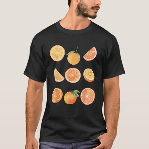 Vintage Graphic Fruit Orange Aesthetic Boho Juicy T-Shirt