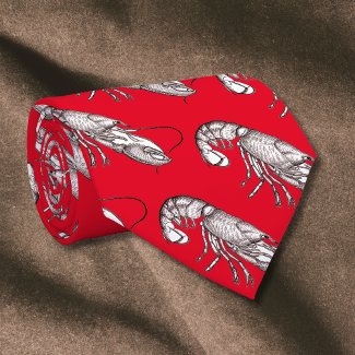 Vintage graphic lobster in red  