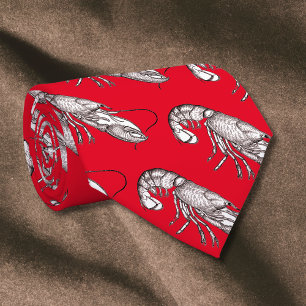 Vintage graphic lobster in red neck tie