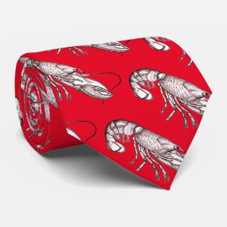 Vintage graphic lobster in red  