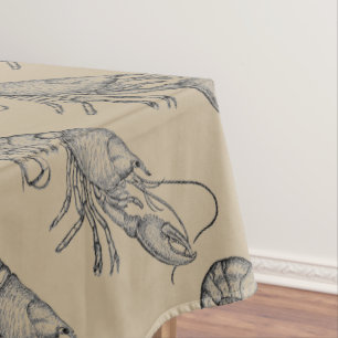 vintage graphics lobster tablecloth