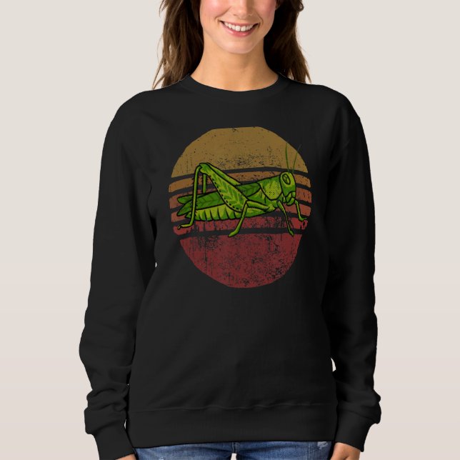 Vintage Grasshopper Retro Style Grasshopper Sweatshirt (Front)