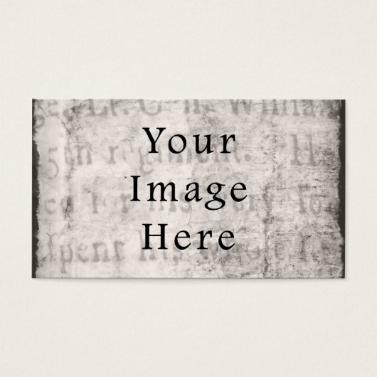 Vintage Gray Black Script Text Parchment Paper (Front)