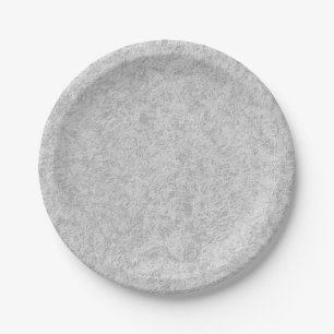 Vintage Gray Distressed Grunge Grey Wedding Party Paper Plates