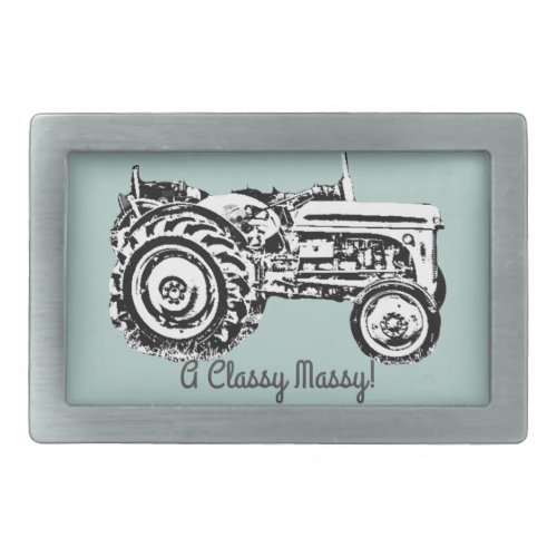 Vintage Gray massey fergison tractor Belt Buckle