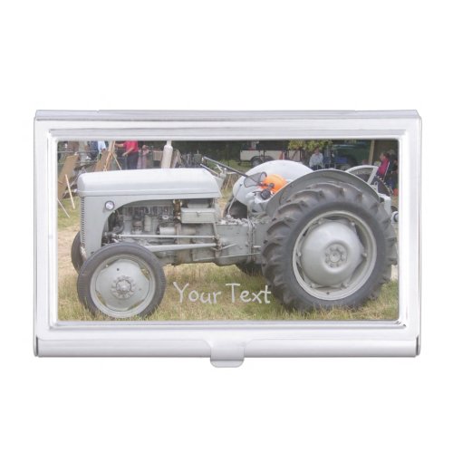 Vintage Gray massey fergison tractor Business Card Case