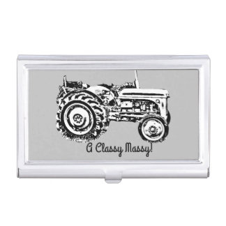 Vintage Gray massey fergison tractor  Business Card Case
